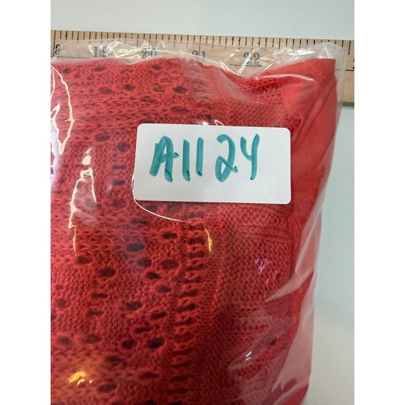 Free People Coral Crochet Knit Lace Bell Sleeve Boho Shirt Womens XSmall - Picture 9 of 9